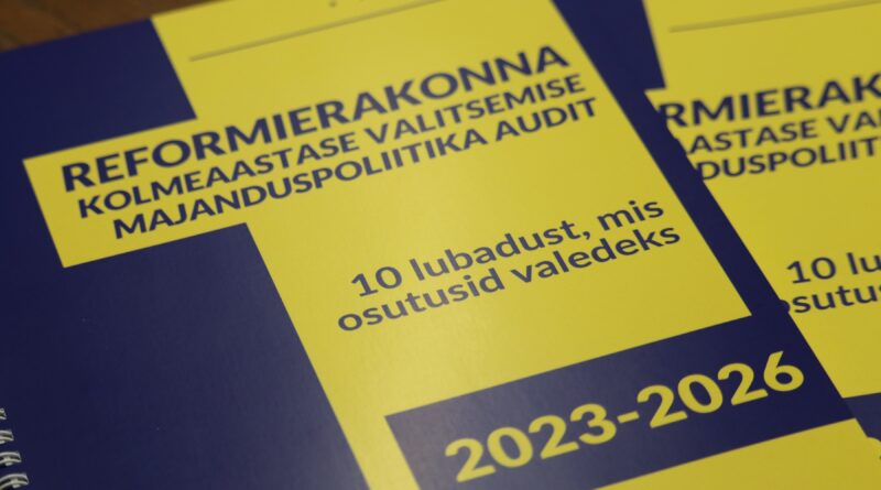 LOE TÄISMAHUS! Reinsalu ja Raudsepp tutvustasid Reformierakonna majanduspoliitika auditit